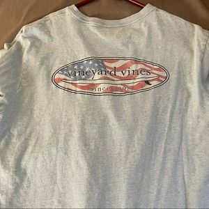 Light Blue Short Sleeve Vineyard Vines Flag Tee